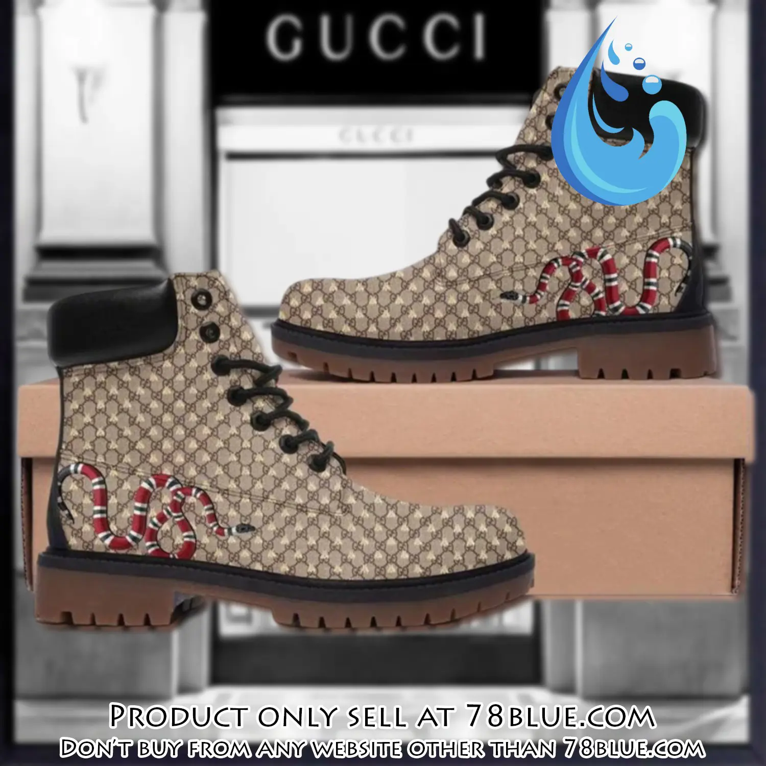 Gucci snake beige luxury brand boots gifts for men women 78b5747699